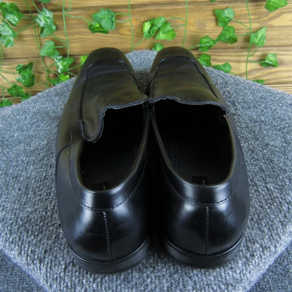 Marc Anthony Men's  Loafer Black Leather Size 12‎ Medium Gently Used 2025